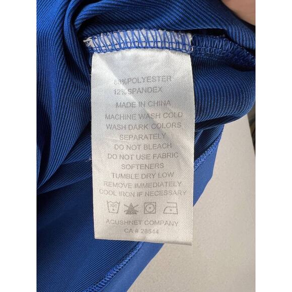 Foot Joy Polo Golf Shirt Men's XL Blue Micro Feeder Stripe Lisle Short Sleeve - Picture 7 of 9